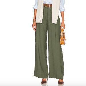 NONchalant Fabi Wide Leg Pant Olive size M